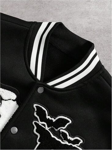SOLY HUX Men's Letter Graphic Color Block Varsity Jacket Long Sleeve Y2k Streetwear Baseball Jacket in Saudi Arabia