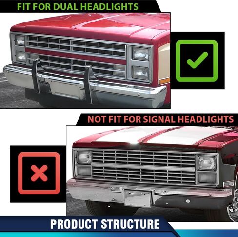PIT66 Turn Signal Light Side Corner Marker Lamps Left & Right Compatible with Chevy C10 C20 C30 K10 K20 K30 1983-1986 Fit Chevy G10 G20 G30 1983-1991/Chevy Blazer 1987-1988 918045, GM2521110 in Saudi Arabia
