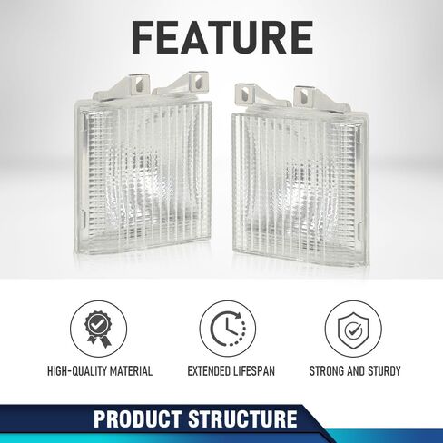 PIT66 Turn Signal Light Side Corner Marker Lamps Left & Right Compatible with Chevy C10 C20 C30 K10 K20 K30 1983-1986 Fit Chevy G10 G20 G30 1983-1991/Chevy Blazer 1987-1988 918045, GM2521110 in Saudi Arabia