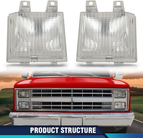 PIT66 Turn Signal Light Side Corner Marker Lamps Left & Right Compatible with Chevy C10 C20 C30 K10 K20 K30 1983-1986 Fit Chevy G10 G20 G30 1983-1991/Chevy Blazer 1987-1988 918045, GM2521110 in Saudi Arabia
