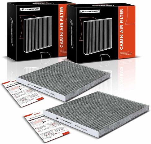 A-Premium 2-PC Cabin Air Filter with Activated Carbon Compatible with Nissan & Infiniti Models - Altima 2013-2018, Murano 2015-2023, Pathfinder 2013-2020, Maxima 2016-2023, QX60 2014-2020, JX35 2013 in Saudi Arabia
