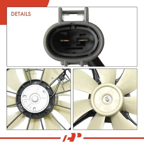 A-Premium Engine Radiator Cooling Fan Assembly Compatible with Select Toyota & Lexus Models - Highlander, RX300, 2001 2002 2003, 3.0L - Replace# 16361-20070, 1636320360 in Saudi Arabia