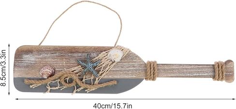 TOPPERFUN ديكور جدار مجداف خشبي ريفي، 15.72 × 3.34 بوصة ديكور باب مجداف على الطراز البحري الأبيض المتوسط، ديكور منزلي على الطراز البحري البحري in Kuwait