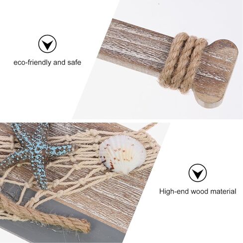 TOPPERFUN ديكور جدار مجداف خشبي ريفي، 15.72 × 3.34 بوصة ديكور باب مجداف على الطراز البحري الأبيض المتوسط، ديكور منزلي على الطراز البحري البحري in Kuwait