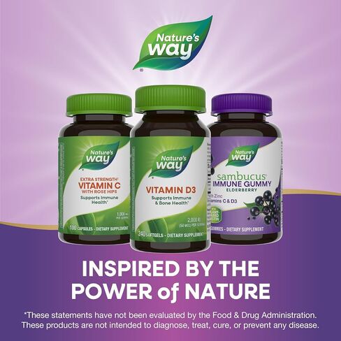 Nature's Way Vitamin D3 ، يدعم صحة العظام ووظيفة المناعة*، 2000 وحدة دولية (50 ميكروغرام لكل وجبة) ، 240 ناعمة (قد تختلف العبوة) in Kuwait