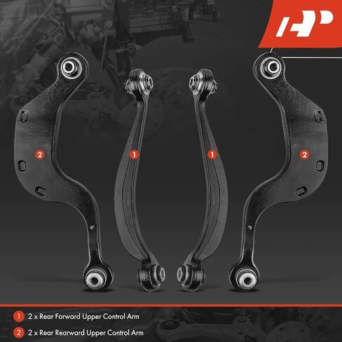 A-Premium Set of 4, Rear Forward & Rearward Upper Control Arm Kit, with Bushing, Compatible with Chevrolet Traverse 09-17, GMC Acadia (Limited) 07-17, Buick Enclave 08-17, Saturn Outlook 07-10 in Saudi Arabia