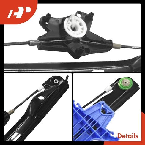 A-Premium Rear Left Driver Side Electric Power Window Regulator Without Motor Compatible with Volkswagen Tiguan 2009-2018, Tiguan Limited 2017-2018 in Saudi Arabia