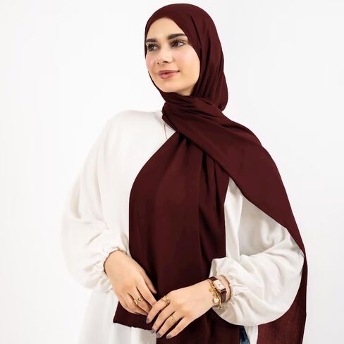 وشاح رأس حجاب جيرسي مودال مخيط مسبقًا ومخيط مسبقًا للنساء المسلمات in Kuwait