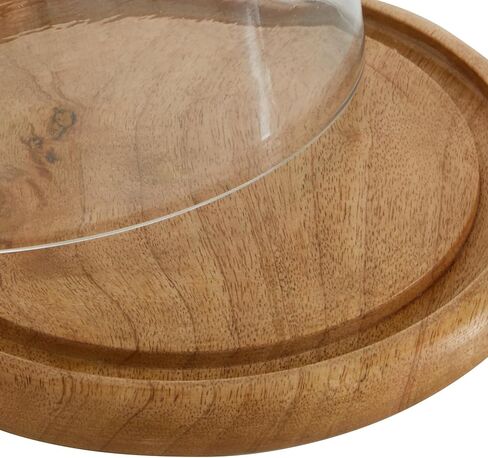 Deco 79 Glass Cake Stand with Glass Lid, 8" x 8" x 11", Clear in Saudi Arabia
