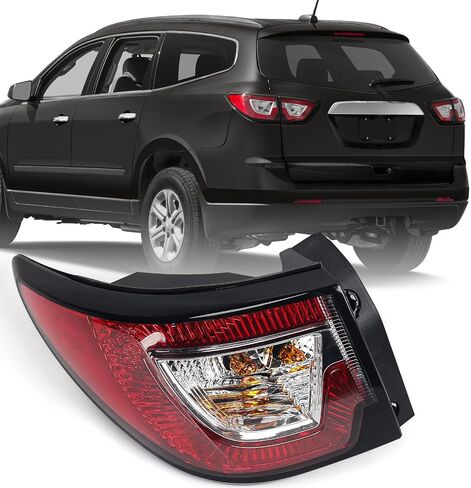 Huray ضوء الذيل الخارجي الأيسر مناسب لسيارة Chevy Traverse 2013-2017، LH الضوء الخلفي OE نمط مصباح الفرامل الخلفي لاستبدال مصباح الفرامل 84266019 23301756 GM2804112 جانب السائق in Kuwait