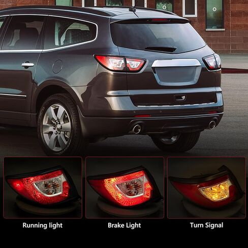 Huray ضوء الذيل الخارجي الأيسر مناسب لسيارة Chevy Traverse 2013-2017، LH الضوء الخلفي OE نمط مصباح الفرامل الخلفي لاستبدال مصباح الفرامل 84266019 23301756 GM2804112 جانب السائق in Kuwait