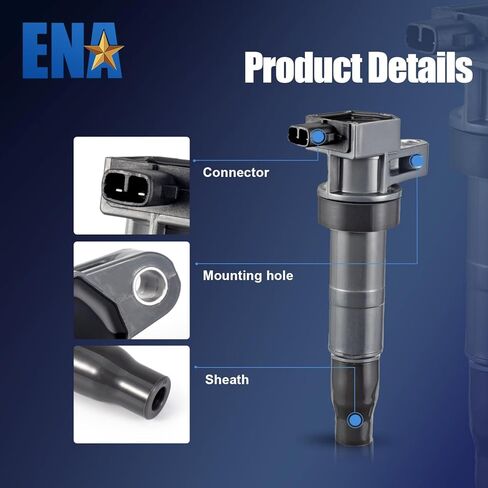 ENA Set of 6 Ignition Coil with 6 Iridium Spark Plug Compatible with Hyundai Kia Azera Genesis Coupe Santa Fe XL Cadenza K900 Sedona Sorento 3.3L 3.5L 3.8L V6 Replacement for UF546 C15442 73013C010 in Saudi Arabia