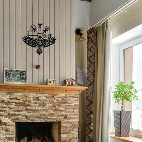 Metal Nordic Crow Decor – Premium Viking and Raven Wall Art – Unique Gothic and Crow Accents for Home & Kitchen in Saudi Arabia