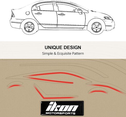 Floor Mats Compatible with 2012-2017 Toyota Camry, Black Nylon Front Rear Flooring Protection Interior Carpets 4PC by IKON MOTORSPORTS, 2013 2014 2015 2016 in Saudi Arabia
