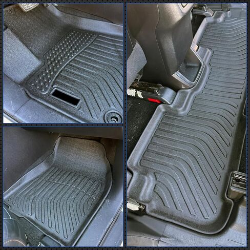 سجادات أرضية لسيارة Toyota Highlander 2014-2019 7 مقاعد، بطانات أرضية للحماية من جميع الأحوال الجوية، سجادات أرضية مخصصة لسيارة Toyota، بطانات أرضية مقاومة للماء مضادة للانزلاق من TPE (5) in Saudi Arabia