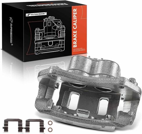 A-Premium Disc Brake Caliper Assembly with Bracket Compatible with Select Hyundai Models - Veracruz 2007 2008 2009 2010 2011 2012, V6 3.8L - Front Right Passenger Side in Saudi Arabia