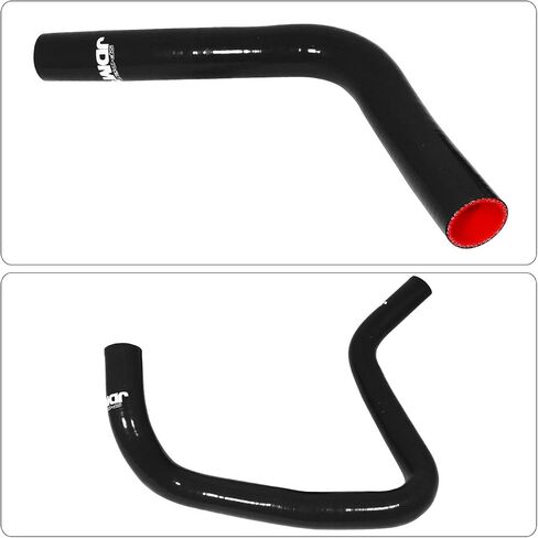 AJP Distributors JDM Sport Upgrade High Temperature 3-Ply Nylon Silicone Radiator Coolant Hose Tube Pipe Kit Black Compatible/Replacement For Civic CRX Del Sol Integra DB DC2 Type R B16 B18 B16A B18C in Saudi Arabia