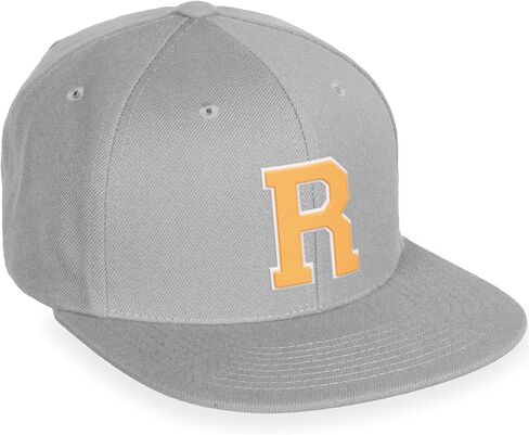 قبعة Daxton Classic Snapback باللون الأبيض النيون والبرتقالي من A إلى Z بأحرف مسطحة in Kuwait