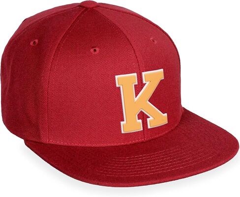 قبعة Daxton Classic Snapback باللون الأبيض النيون والبرتقالي من A إلى Z بأحرف مسطحة in Kuwait