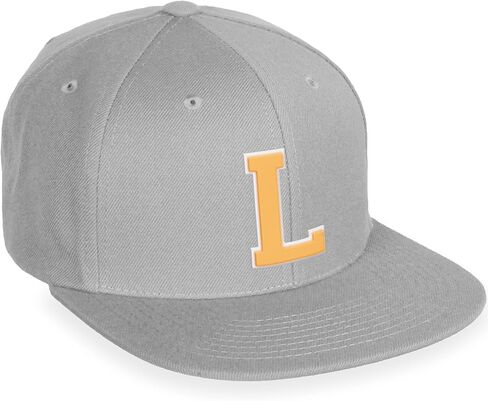قبعة Daxton Classic Snapback باللون الأبيض النيون والبرتقالي من A إلى Z بأحرف مسطحة in Kuwait