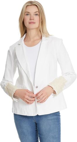 Jessica Simpson Women's Fitted Blazer with Single Button Front and Notch Collar Lapel Standard in Saudi Arabia