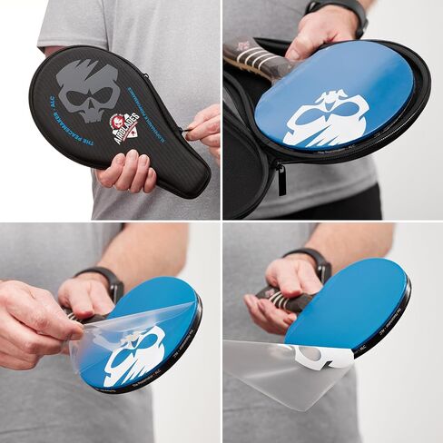 The Peace Maker ALC - مجداف بينج بونج الاحترافي (للنساء) - مضرب تنس طاولة من ألياف الكربون ينتج أقصى قدر من الدوران والتحكم لجميع المستويات - حقيبة حمل صلبة ومقبض مريح. in Kuwait