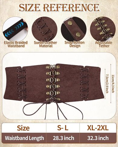Renaissance Costume Women, High Waist Renaissance Skirt Flowy Skirt for Women with Pockets Belt in Saudi Arabia