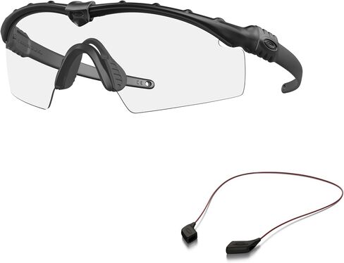 مجموعة النظارات الشمسية Oakley OO9146: OO 9146 SI BALLISTIC M FRAME 3.0 914652 أسود/شفاف من البولي كربونات القياسية ومجموعة ملحقات مقود حمراء كبيرة in Saudi Arabia