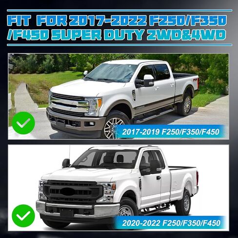 المصد الأمامي WolfX متوافق مع Ford F250 F350 F450 Super Duty 2017 2018 2019 2020 2021 2022 F-250 مصد الطرق الوعرة من الفولاذ عالي التحمل مع حلقتين على شكل حرف D مع 2 مصباح جراب in Kuwait