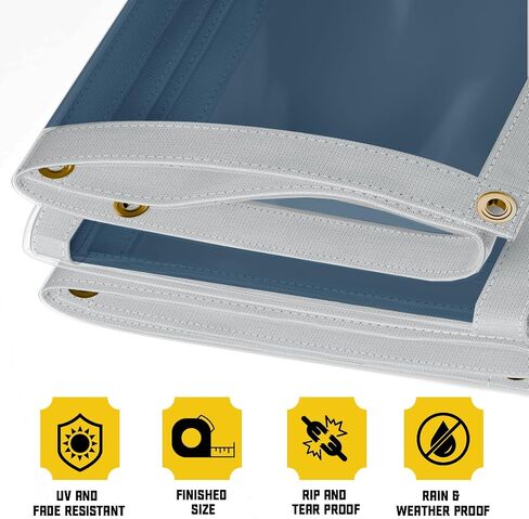 Core Tarps 30 Mil Extreme Heavy Duty Clear Tarp with Gromments - 8x10ft Super Clear Tarps Heavy Duty Waterproof Vinyl Tarpaulin, Transparent Tarp for Outdoor, Camping & Construction, Clear in Saudi Arabia