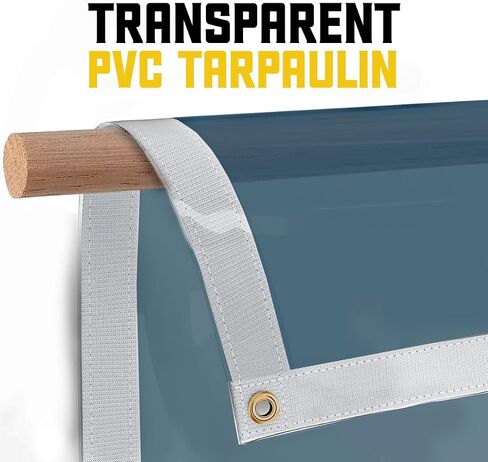 Core Tarps 30 Mil Extreme Heavy Duty Clear Tarp with Gromments - 8x10ft Super Clear Tarps Heavy Duty Waterproof Vinyl Tarpaulin, Transparent Tarp for Outdoor, Camping & Construction, Clear in Saudi Arabia