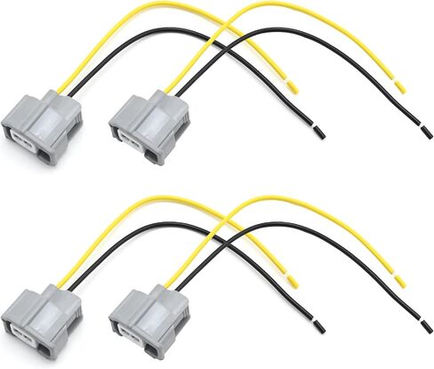 4 Pack 23250-22020 Fuel Injector Connector Plug Harness, Replacement for Toyota Corolla Avensis Celica Rav4 1.8L 1998-2004 Engine, Replaces 23250-22070 23209-39015 23250-22030 in Saudi Arabia