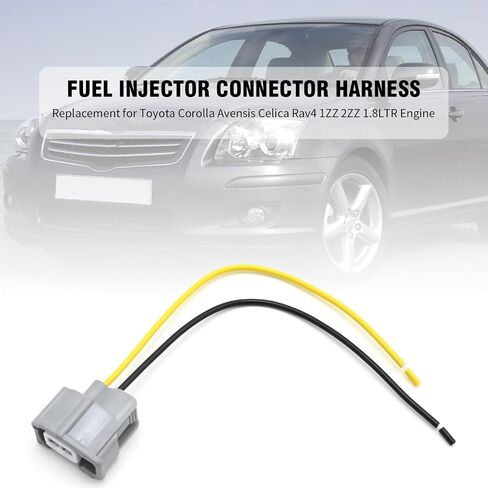4 Pack 23250-22020 Fuel Injector Connector Plug Harness, Replacement for Toyota Corolla Avensis Celica Rav4 1.8L 1998-2004 Engine, Replaces 23250-22070 23209-39015 23250-22030 in Saudi Arabia