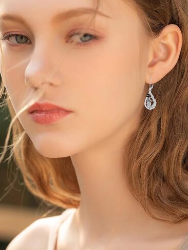 925 Sterling Silver Halloween Earrings Black Cat Pumpkin Skeleton Leverback Earrings Gothic Halloween Jewelry for Women in Saudi Arabia