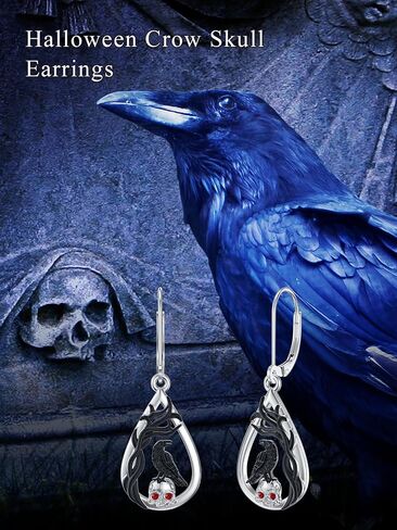 925 Sterling Silver Halloween Earrings Black Cat Pumpkin Skeleton Leverback Earrings Gothic Halloween Jewelry for Women in Saudi Arabia
