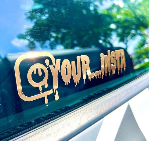 Custom Drip Style Decal Sticker Compatible with Instagram, Size & Color Options in Saudi Arabia