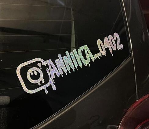 Custom Drip Style Decal Sticker Compatible with Instagram, Size & Color Options in Saudi Arabia