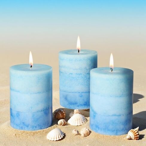 Pillar Candles, Scented Candle, Set of 3 Vanilla Cupcake Aromatherapy Candles for Home Scented, Woman Gifts, Bathroom, Spa, Wedding (3 × 6") in Saudi Arabia