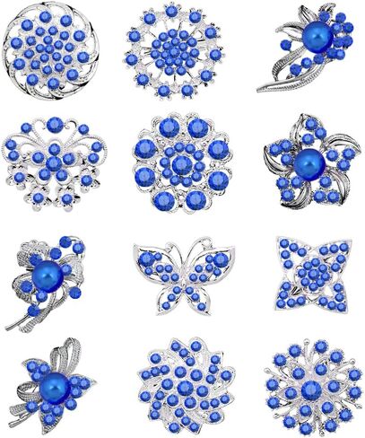 12 قطعة لوط كريستال حجر الراين دبابيس الزفاف دبابيس باقة الزهور in Kuwait