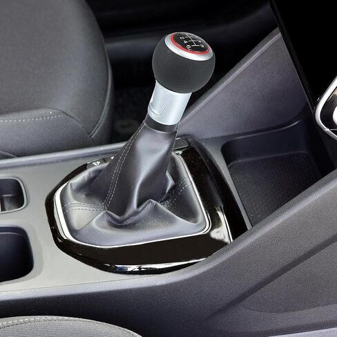 X AUTOHAUX 6 Speed Gear Shift Knob Car Manual Gear Shift Lever for Audi A4 S4 B8 8K/A5 8T/Q5 8R S-Line 2007-2015 Gear Shifter Head Knob Head Black Red in Saudi Arabia