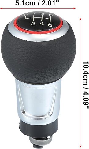 X AUTOHAUX 6 Speed Gear Shift Knob Car Manual Gear Shift Lever for Audi A4 S4 B8 8K/A5 8T/Q5 8R S-Line 2007-2015 Gear Shifter Head Knob Head Black Red in Saudi Arabia