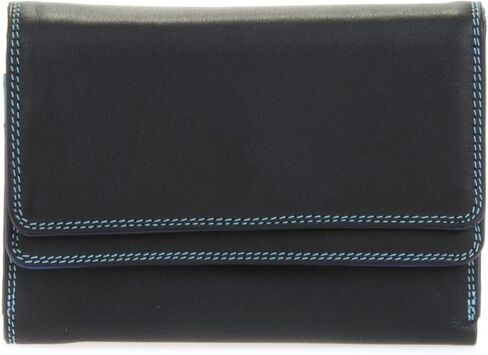 mywalit Double-Flap Wallet Leather Purse | 6 Credit Card Slots | ID Window, Coin Pockets & Pen | Sangria Multi | Classy & Compact Accessory for Men & Women | Perfect for Everyday Use in Kuwait