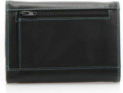 mywalit Double-Flap Wallet Leather Purse | 6 Credit Card Slots | ID Window, Coin Pockets & Pen | Sangria Multi | Classy & Compact Accessory for Men & Women | Perfect for Everyday Use in Kuwait