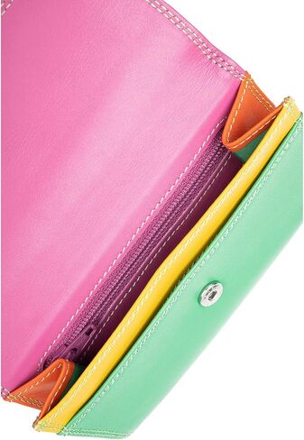 mywalit Double-Flap Wallet Leather Purse | 6 Credit Card Slots | ID Window, Coin Pockets & Pen | Sangria Multi | Classy & Compact Accessory for Men & Women | Perfect for Everyday Use in Kuwait