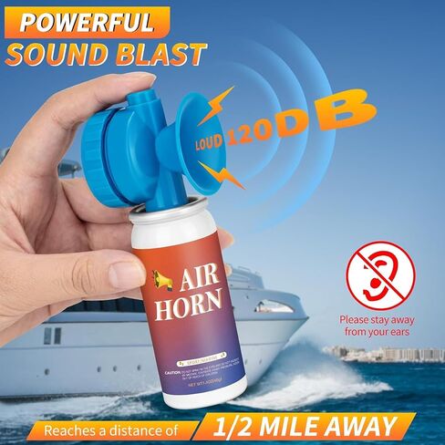 Air Horns, Air Horn Can for Safety Loud Marine Air Horns Can 1.4OZ Mini Small Handheld Air Horn for Boat Air Horns for Sporting Events Emergency Use Camping Hiking Outdoor, 1 Pack in Saudi Arabia