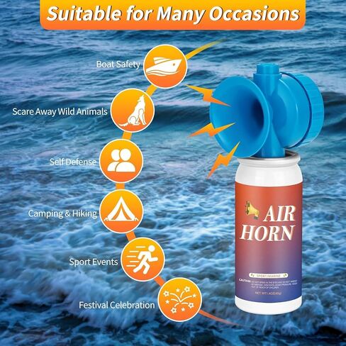 Air Horns, Air Horn Can for Safety Loud Marine Air Horns Can 1.4OZ Mini Small Handheld Air Horn for Boat Air Horns for Sporting Events Emergency Use Camping Hiking Outdoor, 1 Pack in Saudi Arabia
