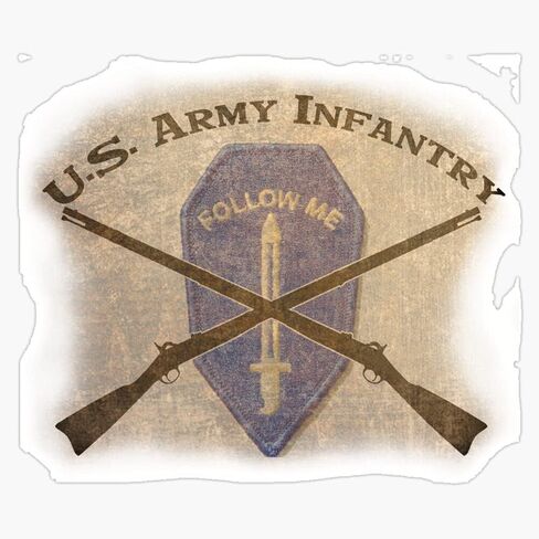 HOF Trading U.S. Infantry - I Am The Infantry! Follow Me! Vinyl Sticker Waterproof Decal Laptop Wall Window Bumper Sticker 5 inches , HOF-VETERAN-STICKERS-532 in Saudi Arabia