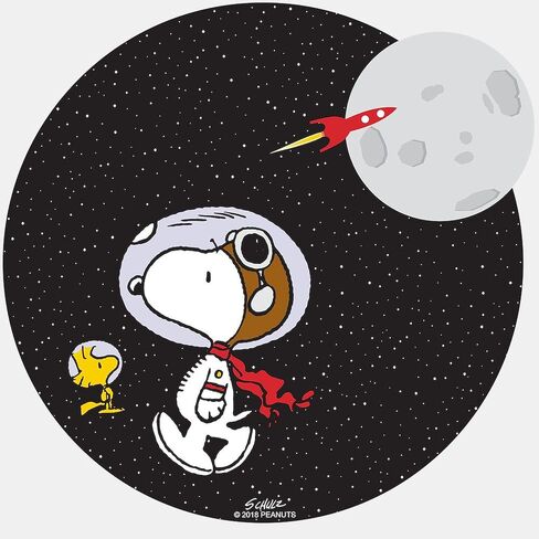 ملصق CafePress Space Snoopy صغير مقطوع بالقالب، 3 × 4 بوصة، لمسة نهائية غير لامعة in Saudi Arabia