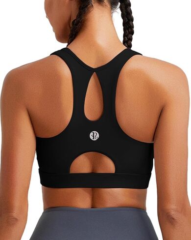Girl Girl Sports Bras for Women High Support ، Racerback مصبوب كأس الرياضة حمالة صدر التمرين الرياضية مع مخيط في وسادات in Saudi Arabia