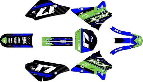 مجموعة الرسومات لـ Kawasaki KLX125 (2003-2007) AXIS Series Green-Shift 09 Mil - مجموعة ملصقات رسومات السباق المخصصة للدراجة الترابية، بدون بلاستيك in Saudi Arabia